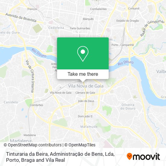 Tinturaria da Beira, Administração de Bens, Lda mapa