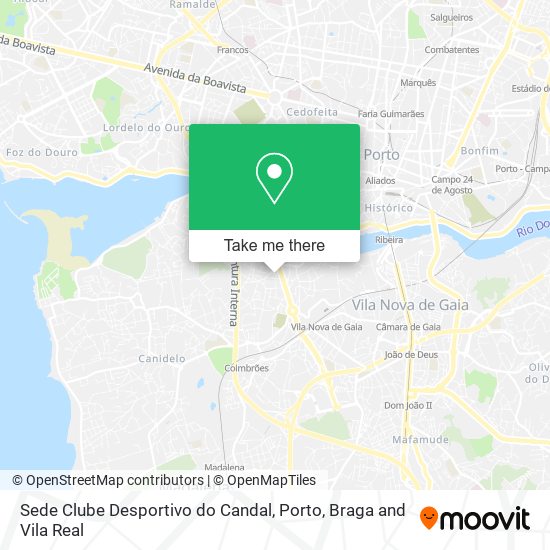 Sede Clube Desportivo do Candal map