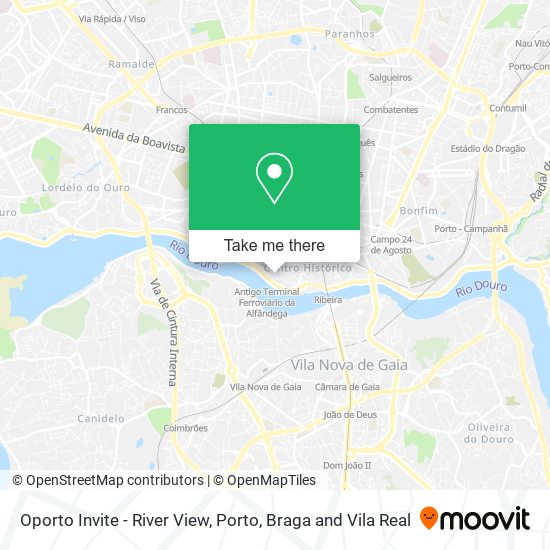 Oporto Invite - River View mapa