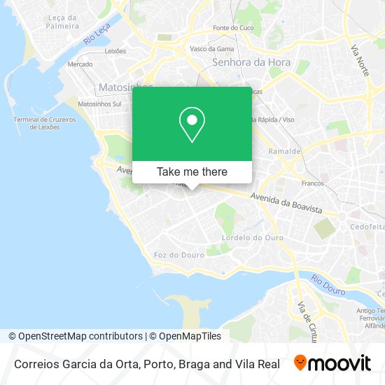 Correios Garcia da Orta mapa