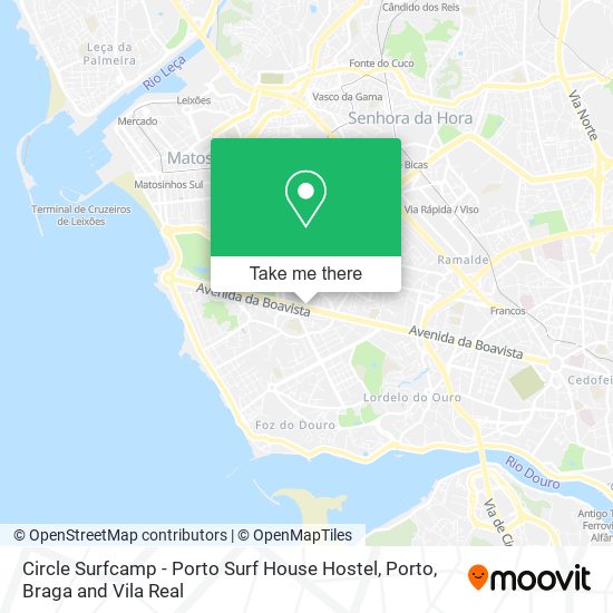 Circle Surfcamp - Porto Surf House Hostel map