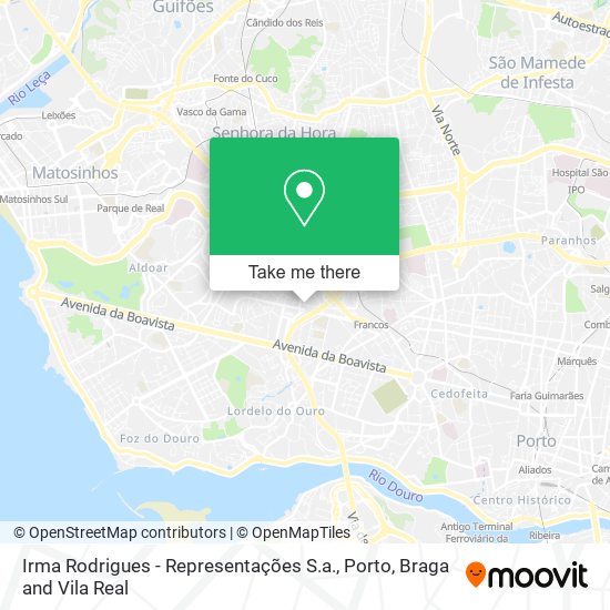 Irma Rodrigues - Representações S.a. map