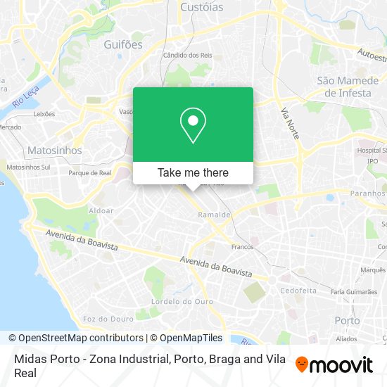 Midas Porto - Zona Industrial map