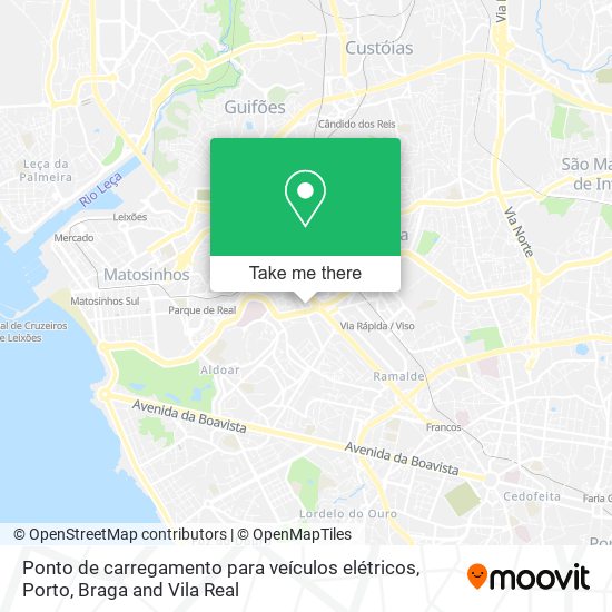 Ponto de carregamento para veículos elétricos map