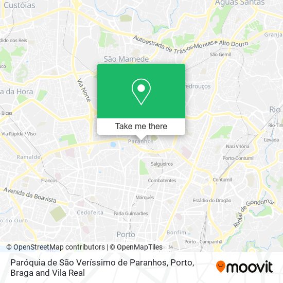 Paróquia de São Veríssimo de Paranhos map