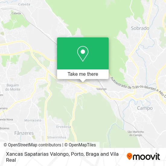 Xancas Sapatarias Valongo map