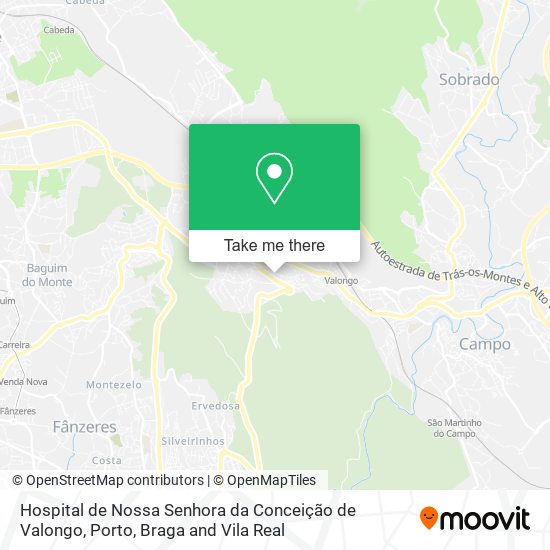 Hospital de Nossa Senhora da Conceição de Valongo map