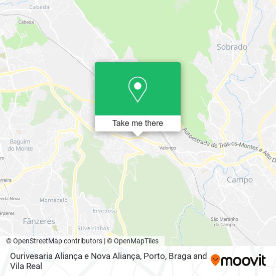Ourivesaria Aliança e Nova Aliança mapa