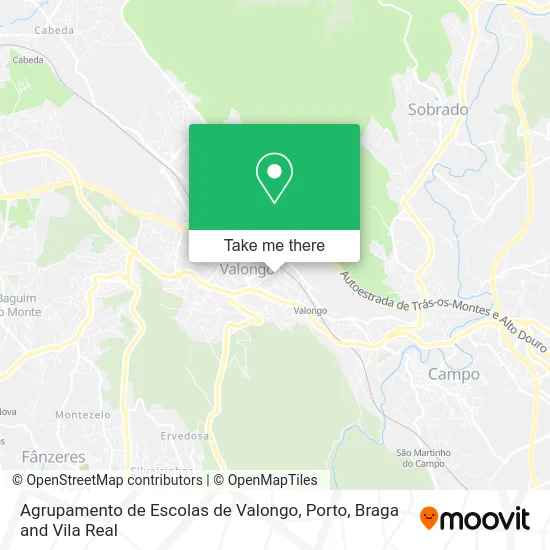 Agrupamento de Escolas de Valongo map