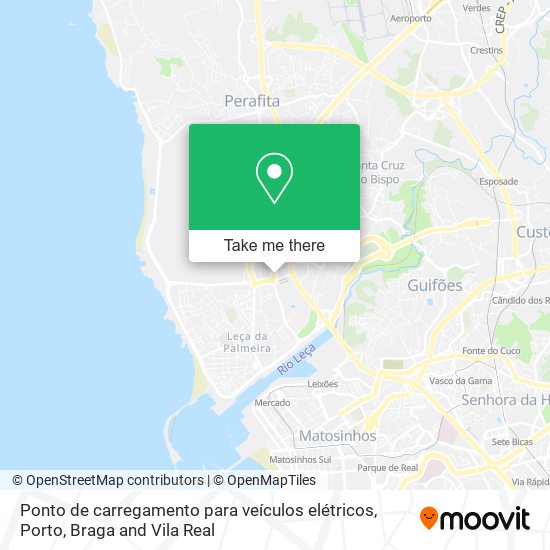 Ponto de carregamento para veículos elétricos mapa