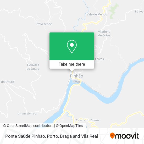 Ponte Saúde Pinhão map