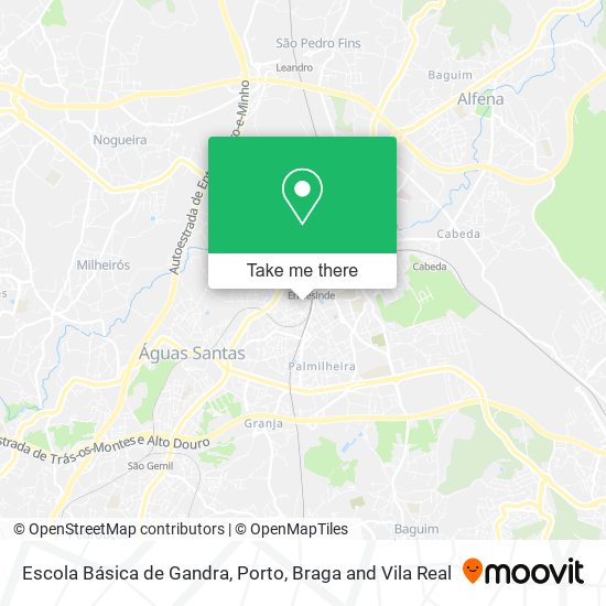 Escola Básica de Gandra map