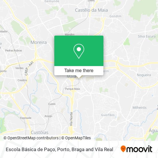 Escola Básica de Paço map