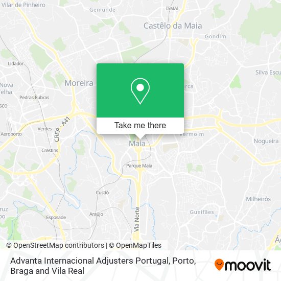 Advanta Internacional Adjusters Portugal map