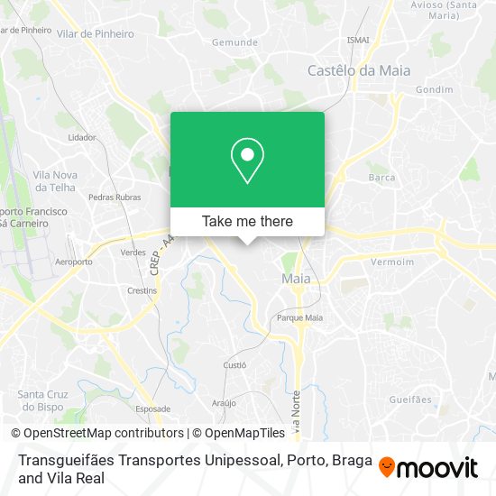 Transgueifães Transportes Unipessoal mapa