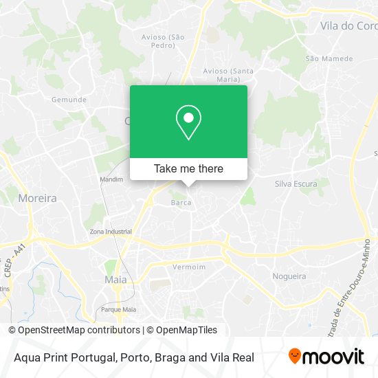 Aqua Print Portugal map