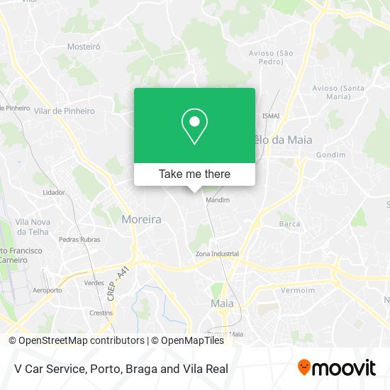 V Car Service map