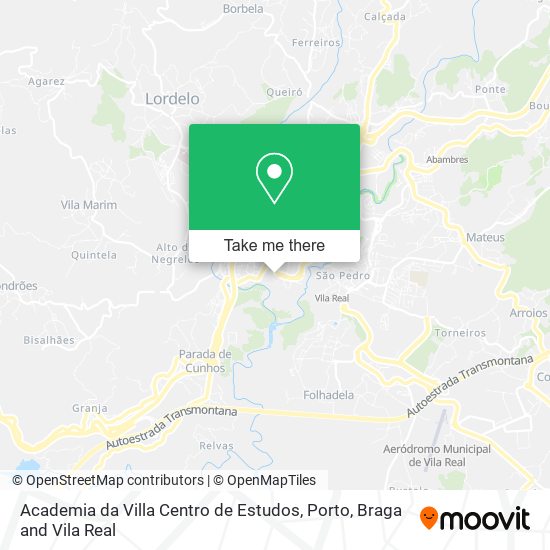 Academia da Villa Centro de Estudos mapa