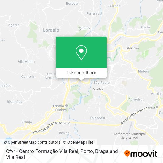 Cfvr - Centro Formação Vila Real map
