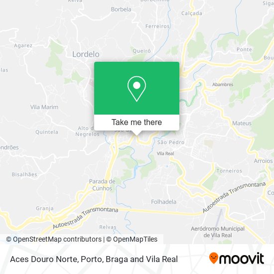 Aces Douro Norte map