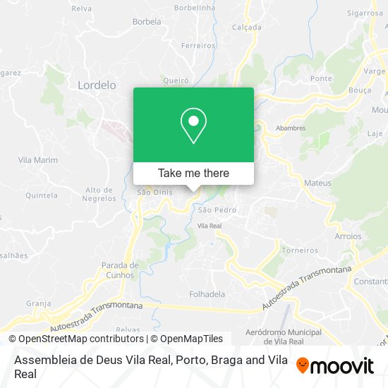 Assembleia de Deus Vila Real map