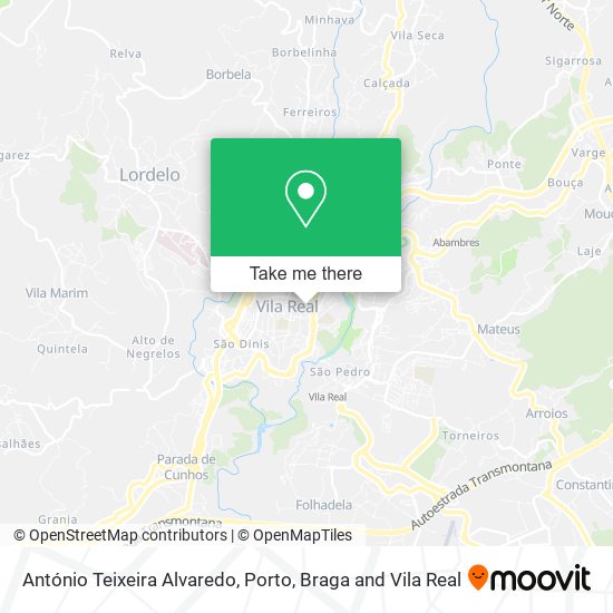 António Teixeira Alvaredo map