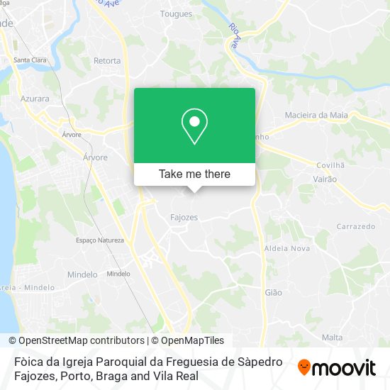 Fòica da Igreja Paroquial da Freguesia de Sàpedro Fajozes mapa