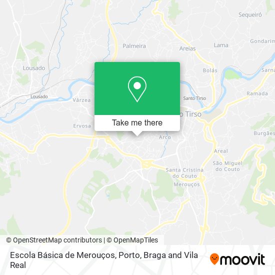 Escola Básica de Merouços mapa