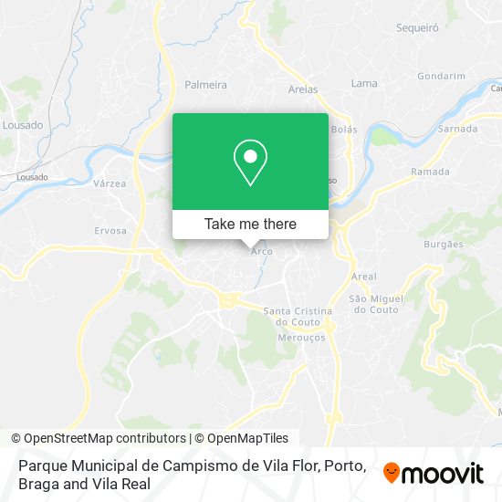 Parque Municipal de Campismo de Vila Flor map