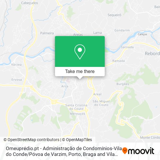 Omeuprédio.pt - Administração de Condomínios-Vila do Conde / Póvoa de Varzim mapa