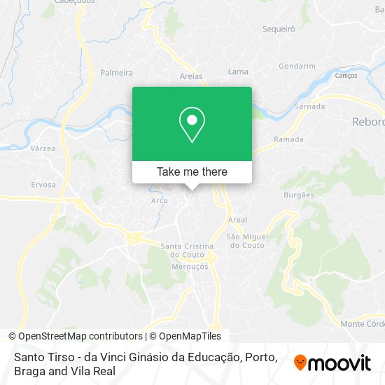 Santo Tirso - da Vinci Ginásio da Educação mapa