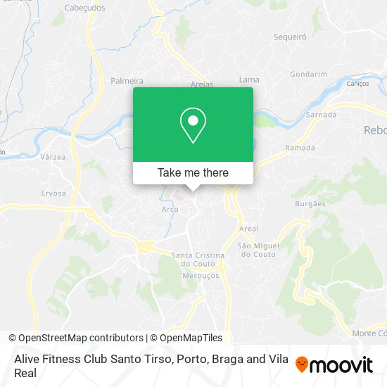 Alive Fitness Club Santo Tirso map