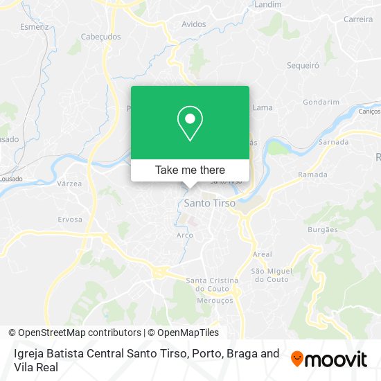 Igreja Batista Central Santo Tirso map