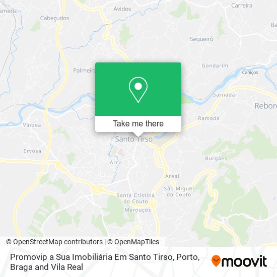 Promovip a Sua Imobiliária Em Santo Tirso map