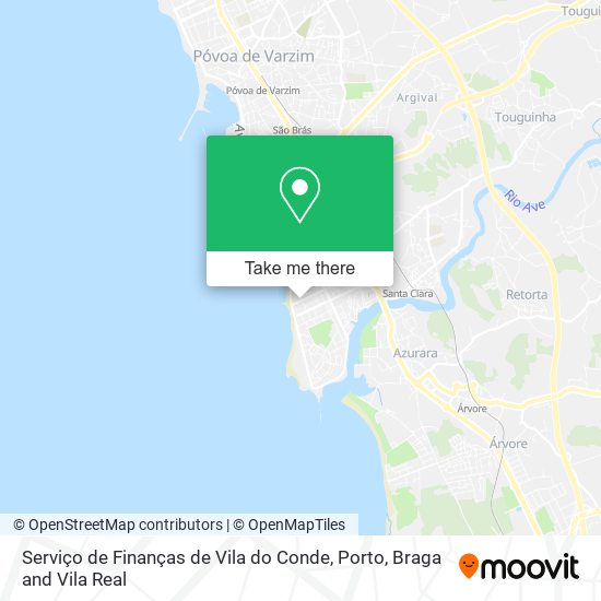 Serviço de Finanças de Vila do Conde mapa