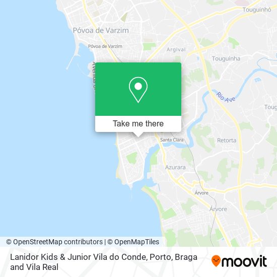 Lanidor Kids & Junior Vila do Conde mapa