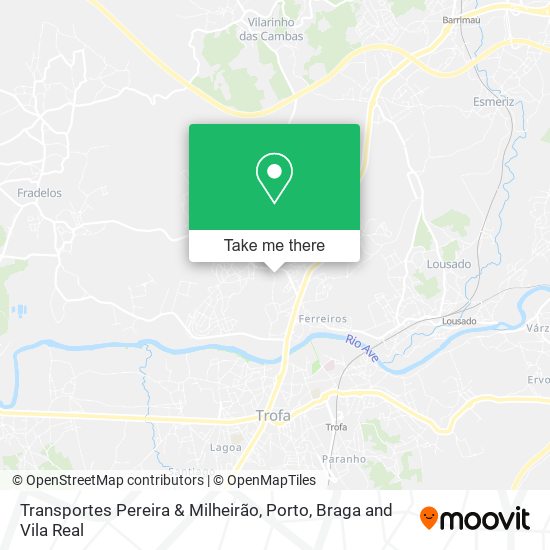 Transportes Pereira & Milheirão mapa