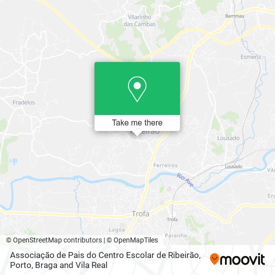 Associação de Pais do Centro Escolar de Ribeirão map