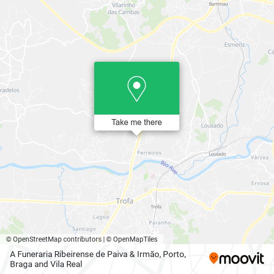 A Funeraria Ribeirense de Paiva & Irmão mapa