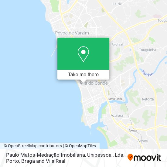 Paulo Matos-Mediação Imobiliária, Unipessoal, Lda mapa