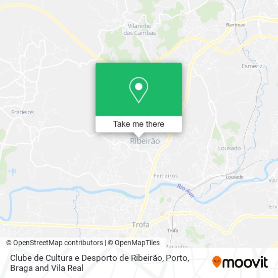 Clube de Cultura e Desporto de Ribeirão mapa