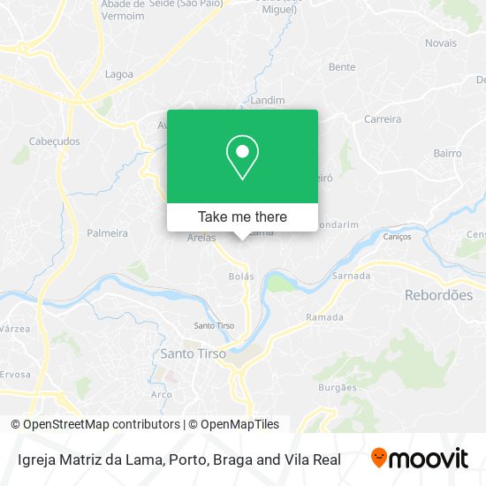 Igreja Matriz da Lama mapa