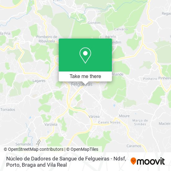 Núcleo de Dadores de Sangue de Felgueiras - Ndsf map