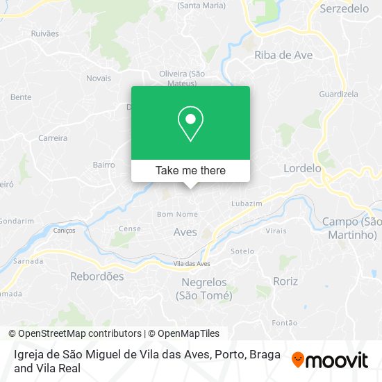 Igreja de São Miguel de Vila das Aves map