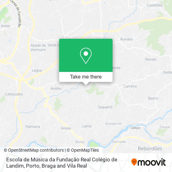 Escola de Música da Fundação Real Colégio de Landim mapa