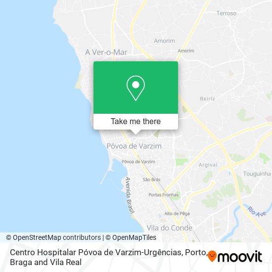 Centro Hospitalar Póvoa de Varzim-Urgências map