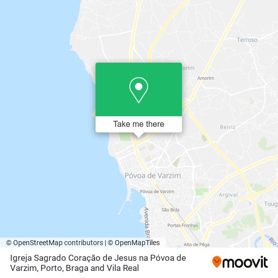 Igreja Sagrado Coração de Jesus na Póvoa de Varzim map