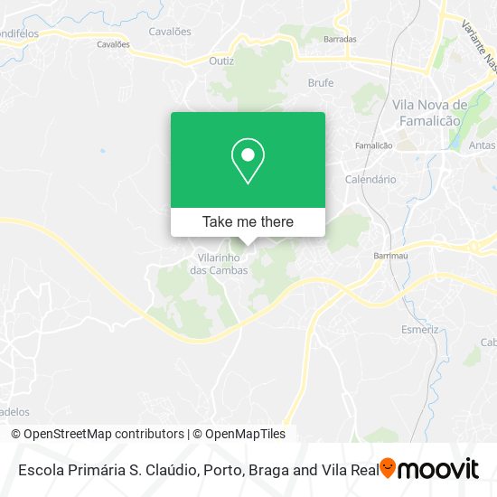 Escola Primária S. Claúdio mapa
