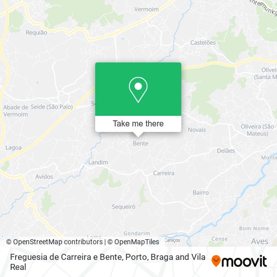 Freguesia de Carreira e Bente map