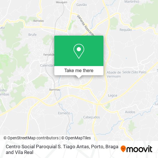 Centro Social Paroquial S. Tiago Antas map